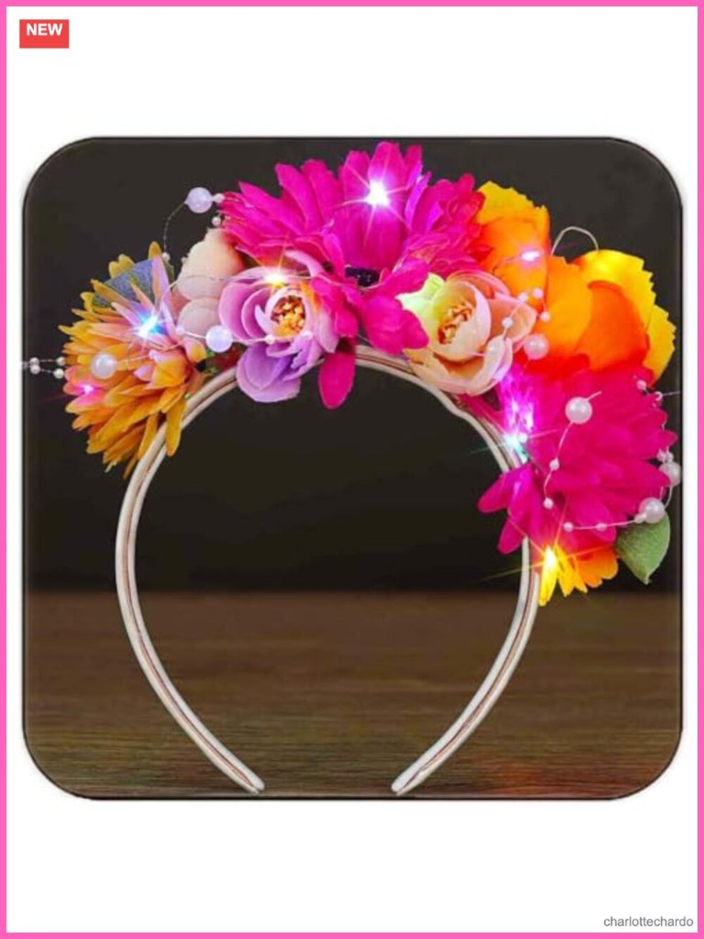 LED Flower Headband Glow Floral Hair Accessory for Party